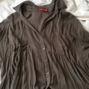 Sheer loose button down